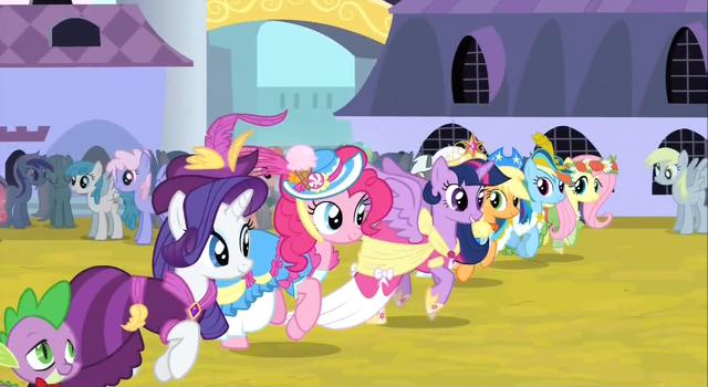 File:Main 6 trotting and Derpy in the background S3E13.png