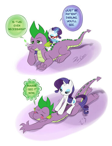 File:FANMADE Spike Rarity Backrub.jpg