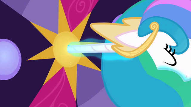 File:Princess Celestia uses her horn as a key S02E01.png