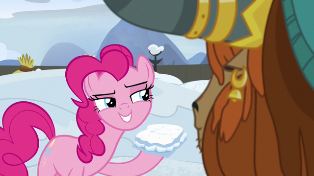 File:Pinkie Pie coyly holding a snow sandwich S7E11.png