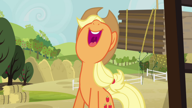 File:Applejack singing her heart out S3E8.png