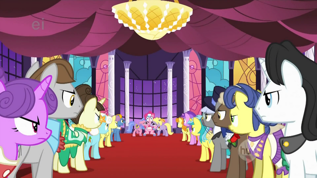 File:Ponies glaring at Pinkie S1E26.png