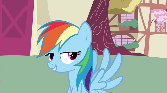 File:Rainbow Dash grinning S4E21.png