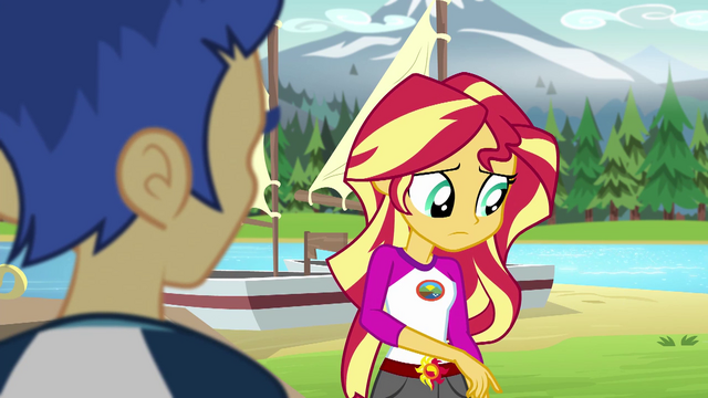 File:Sunset Shimmer about to explain to Flash Sentry EG4.png