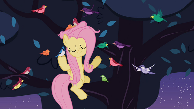 File:Fluttershy with birds S2E9.png