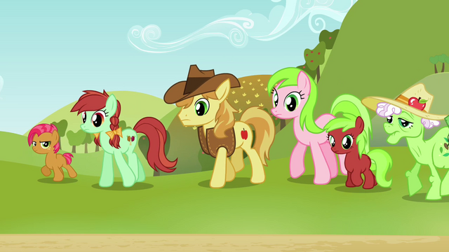 File:Babs and Apple family looking at Applejack S3E8.png