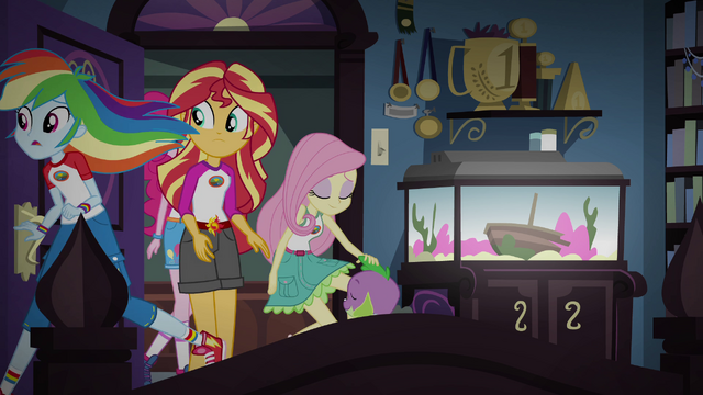 File:Sunset and friends enter Twilight's room EG4.png