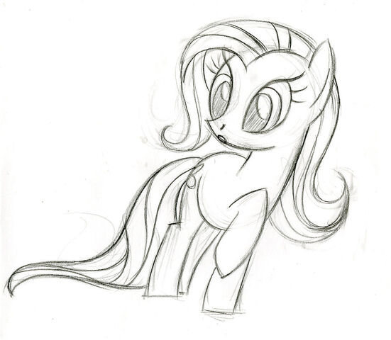 File:Fluttershy surprised sketch.jpg
