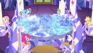 Mane six looking at the map S5E1.png