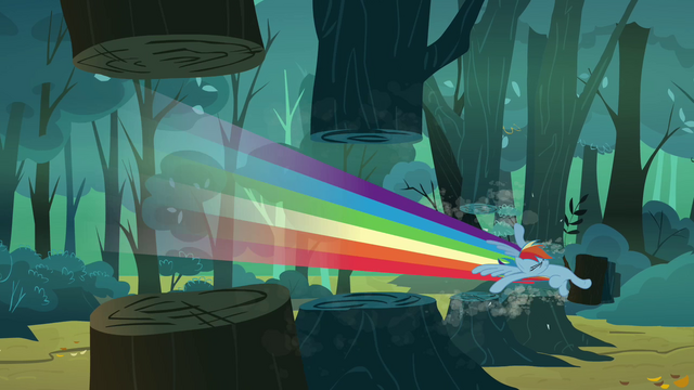 File:Rainbow Dash slicing through trees S3E6.png