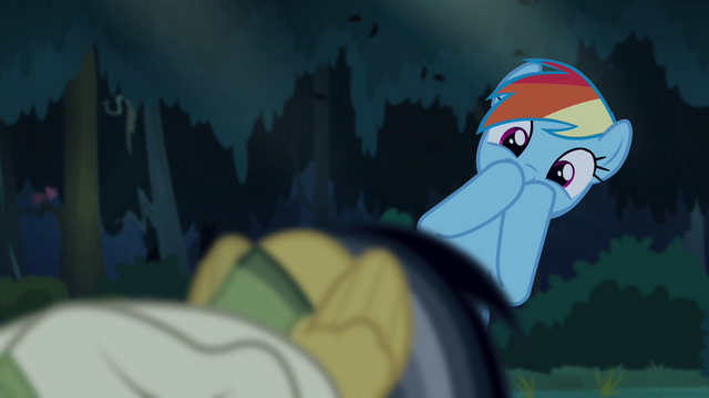 File:Rainbow Dash wondering what Daring's doing S4E04.png