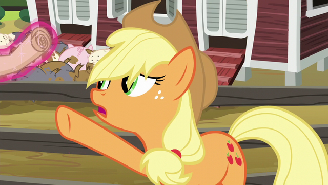 File:Twilight levitates list away from Applejack S6E10.png