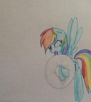 FANMADE Rainbow Dash blowing up inflatable tube