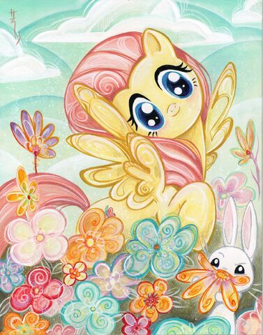 File:IDW Publishing Fluttershy sketch card by Sara Richard.jpg