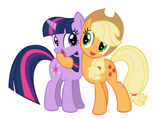 File:FANMADE Applejack with Twilight.png