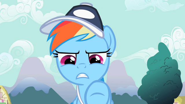 File:Rainbow Dash pointing S2E07.png