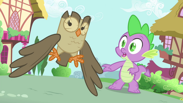 File:Spike and Owlowiscious hear a commotion S4E23.png