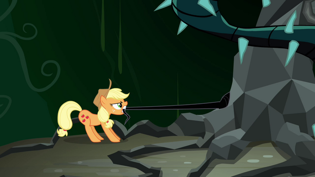 File:Applejack pulls at black vines S4E02.png