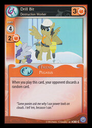 Drill Bit, Destruction Worker card MLP CCG