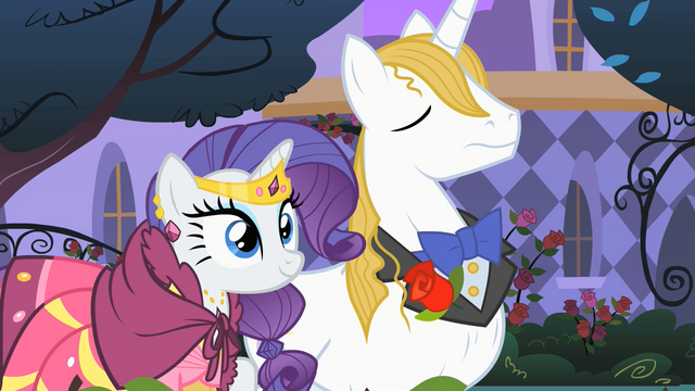 File:Rarity and Blueblood in front of Applejack's stand S01E26.png