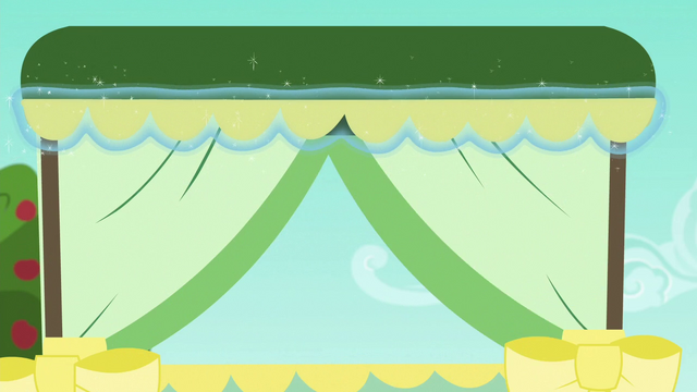 File:Yellow fringe hangs from Sweetie's new cart S6E14.png