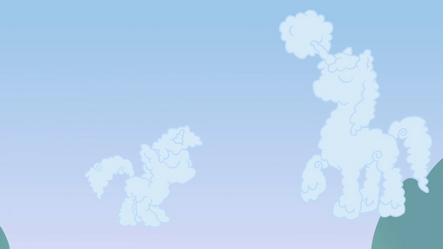 File:Clouds in the shape of Twilight and Shining Armor S02E25.png