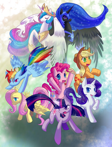 File:FANMADE Princesses and main six by WhitePhox.jpg