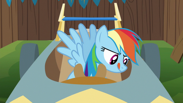 File:Rainbow Dash working on speed cart S6E14.png