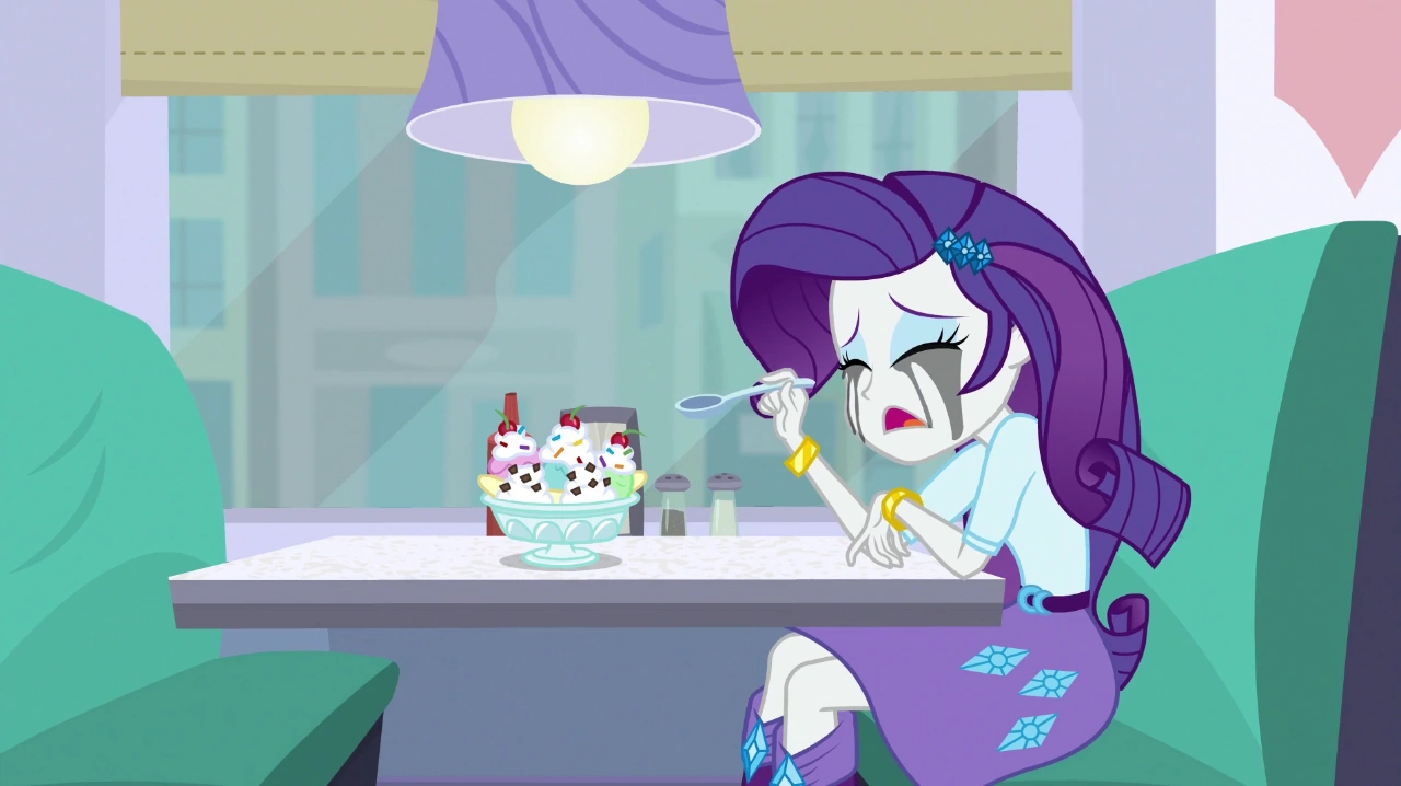 Image Rarity crying while eating ice cream EGS1.png My Little Pony