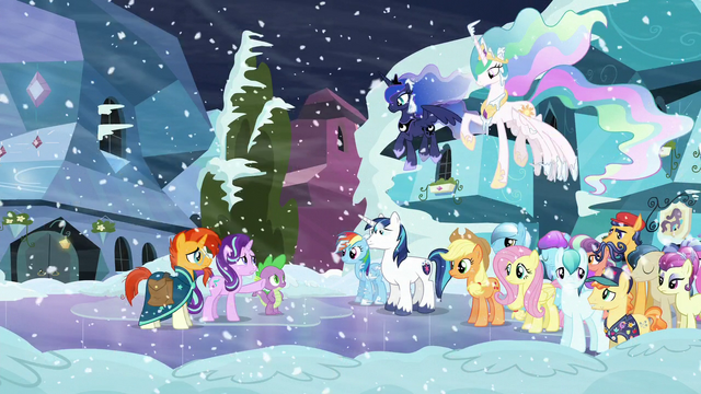 File:Sunburst, Starlight, and Spike stops the ponies at their tracks S6E2.png