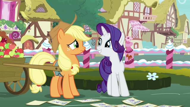 File:Rarity encouraging Applejack to be a judge S7E9.png