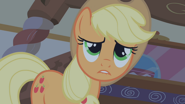 File:Applejack scared S01E09.png
