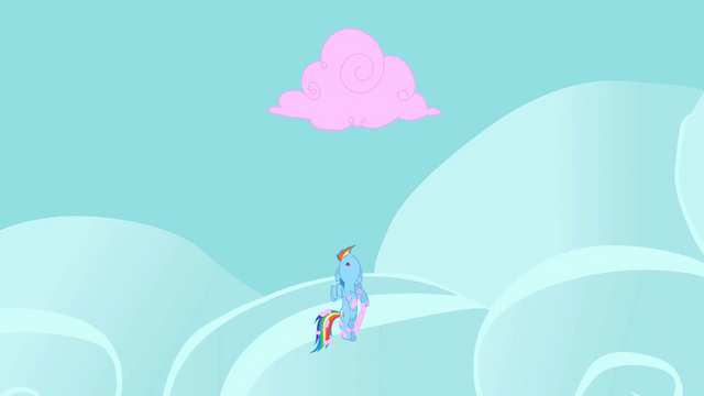File:Rainbow Dash looking at the cotton candy cloud S2E01.png