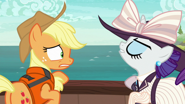 File:Rarity turns her nose up at Applejack S6E22.png