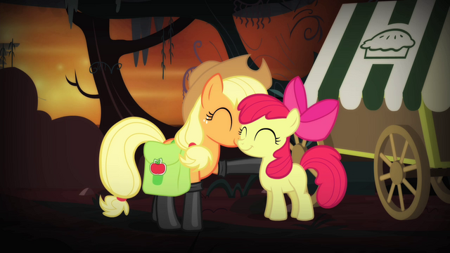 File:Applejack and Apple Bloom reconciled S4E17.png