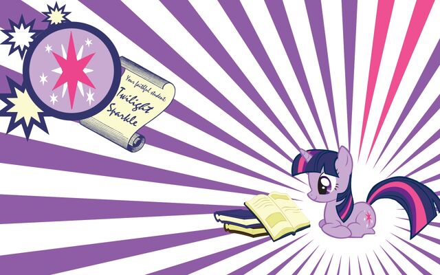 File:FANMADE Twilight Sparkle books wallpaper.jpg
