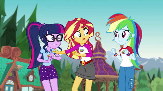 File:Sunset Shimmer covering for Twilight EG4.png