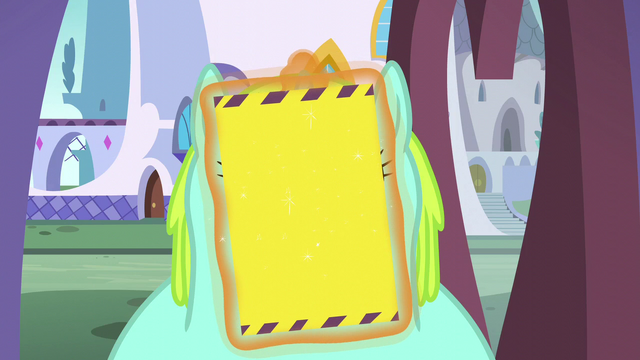 File:Incidental Pony levitating a sale flyer S5E14.png