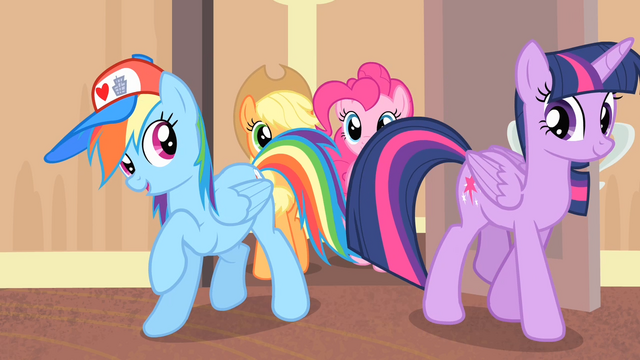 File:Rainbow and Twilight enters the room S4E08.png