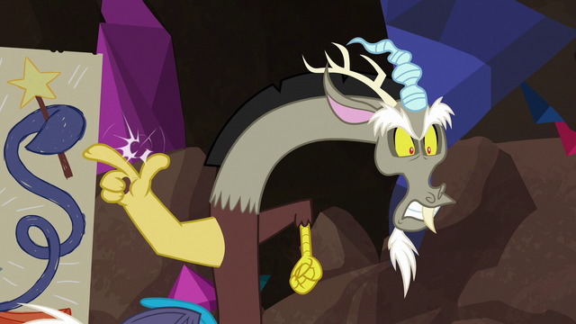 File:Discord angrily snaps his paws S6E17.png