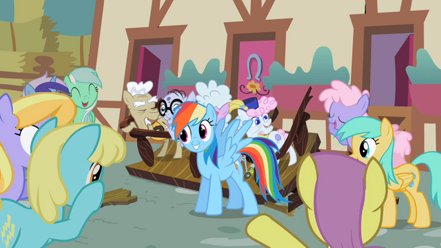 File:Rainbow Dash rescues Pony Citizens S2E8.png