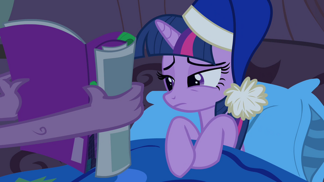 File:Twilight looking at comic book S4E06.png