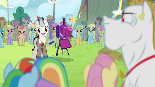 File:Timekeeper taking Ponyville team's photo S4E10.png