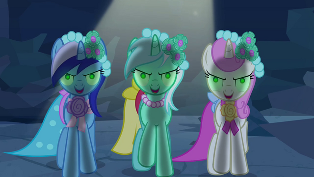 File:Minuette, Lyra Heartstrings and Twinkleshine brainwashed 1 S2E26.png