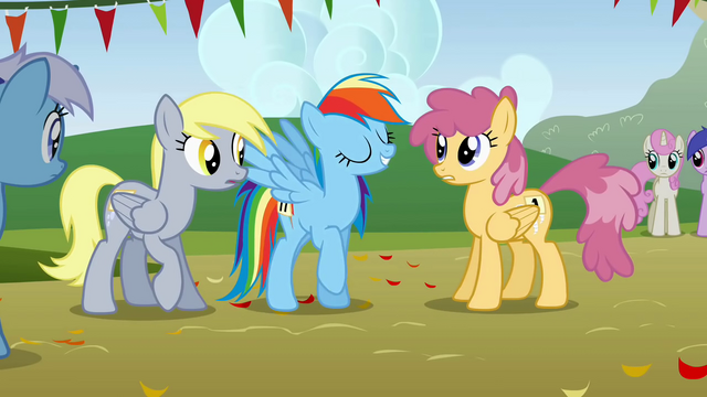 File:Rainbow Dash arrives to the competition S1E13.png