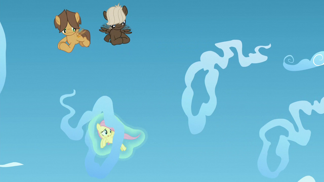 File:Fluttershy being levitated through cloud rings S5E26.png