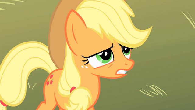 File:Applejack embarrassed of her sister S1E18.png
