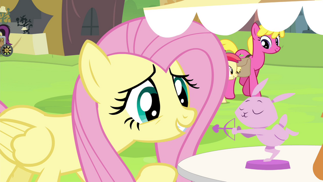 File:Fluttershy looking at bunny figurine S4E22.png