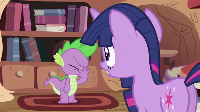 File:Twilight Sparkle looking at Spike 2 S2E03.png