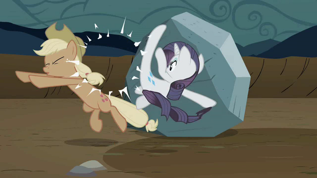 File:Rarity kicks Applejack S02E02.png